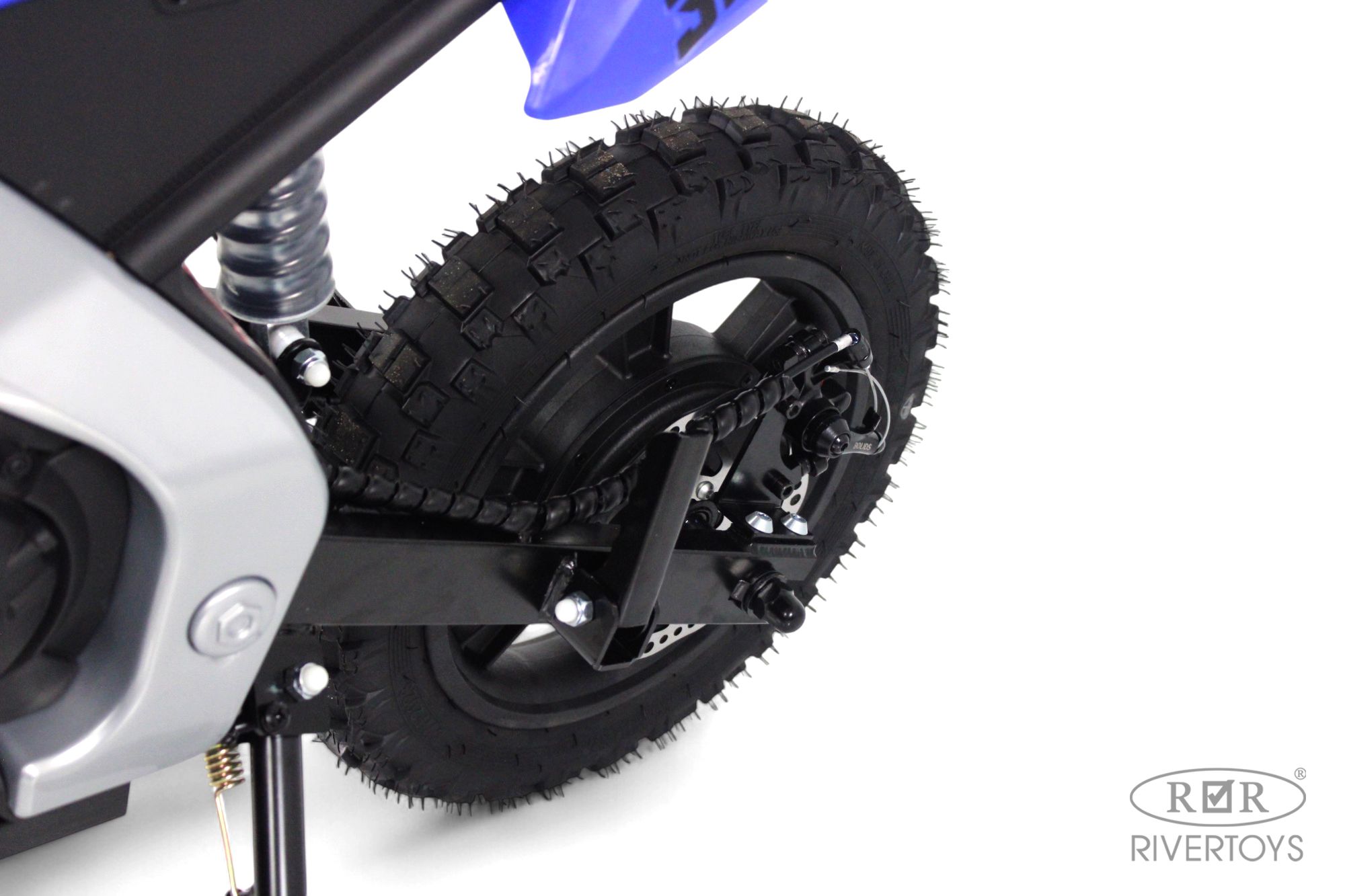 Электромотоцикл RIVERTOYS E777KX-MOTO-BLUE - фото 4
