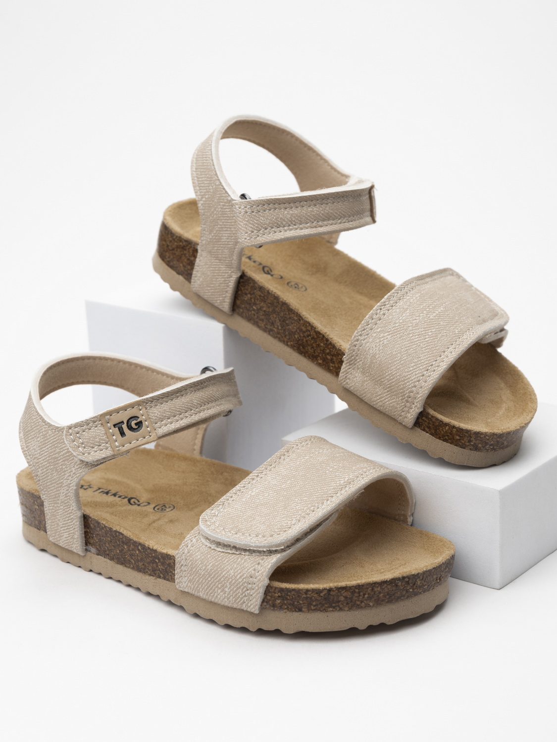 Изображение товара Детские биркенштоки TikkaGo Биркенштоки 28 Липучки Комбинация пробки и EVA