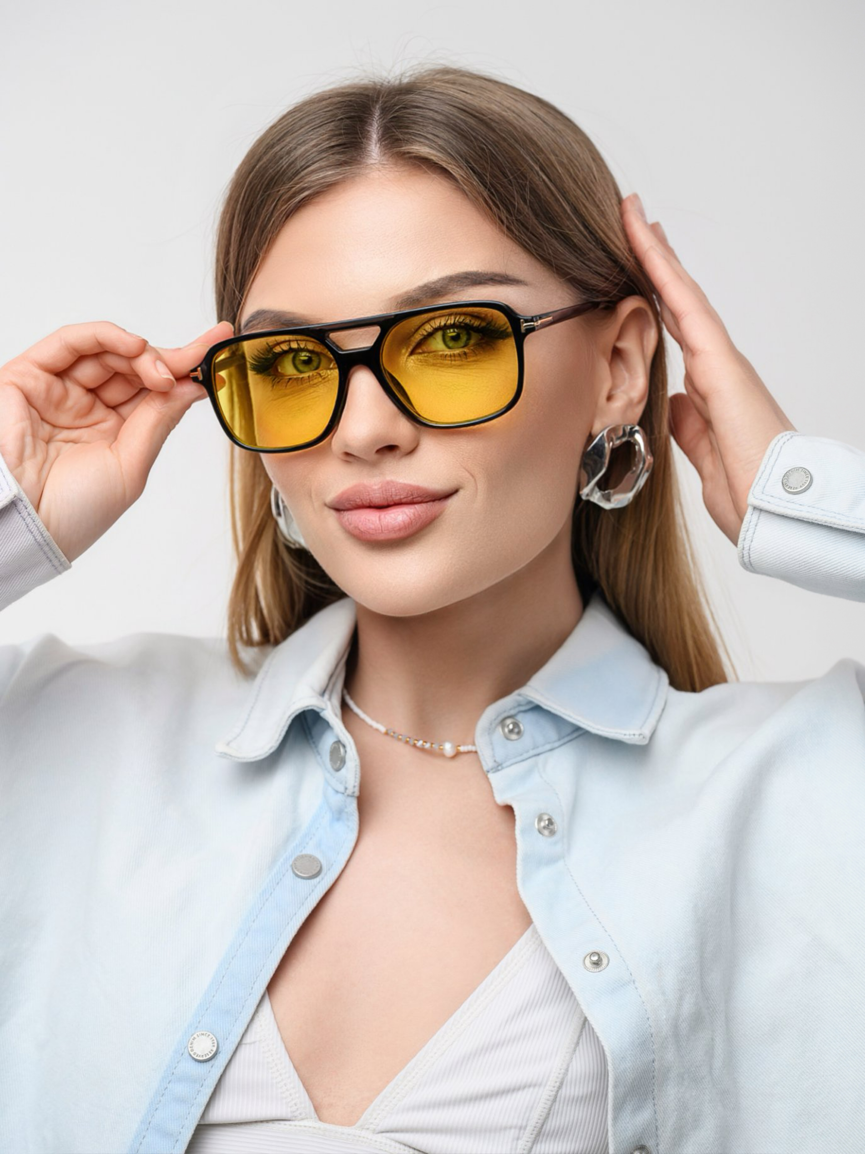 Очки солнцезащитные Pretty Mania RANG604-BKYE - фото 2