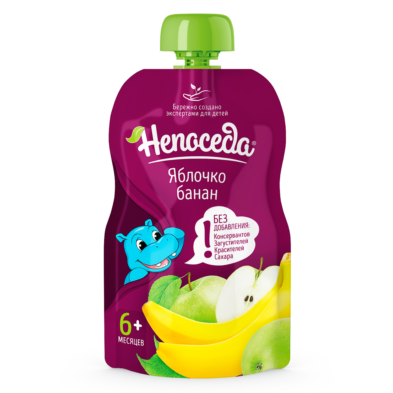 Пюре Непоседа Яблоки и банан с 6 мес 90 г - фото 1