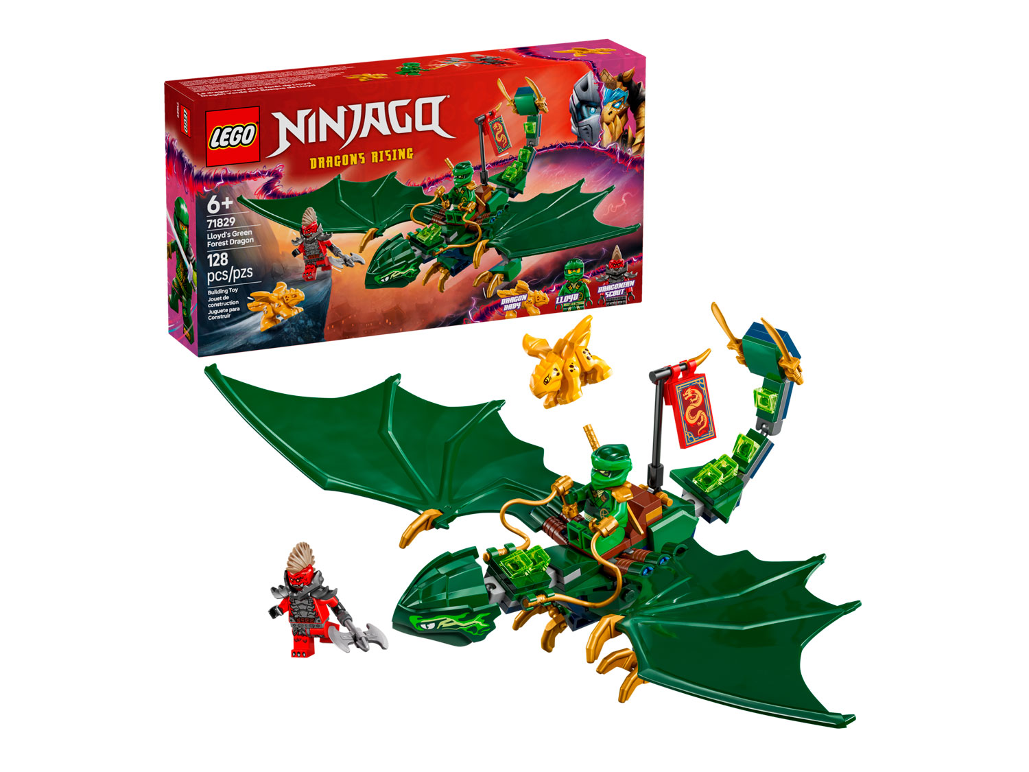 Конструктор LEGO NINJAGO Зеленый лесной дракон 128 дет. - фото 1
