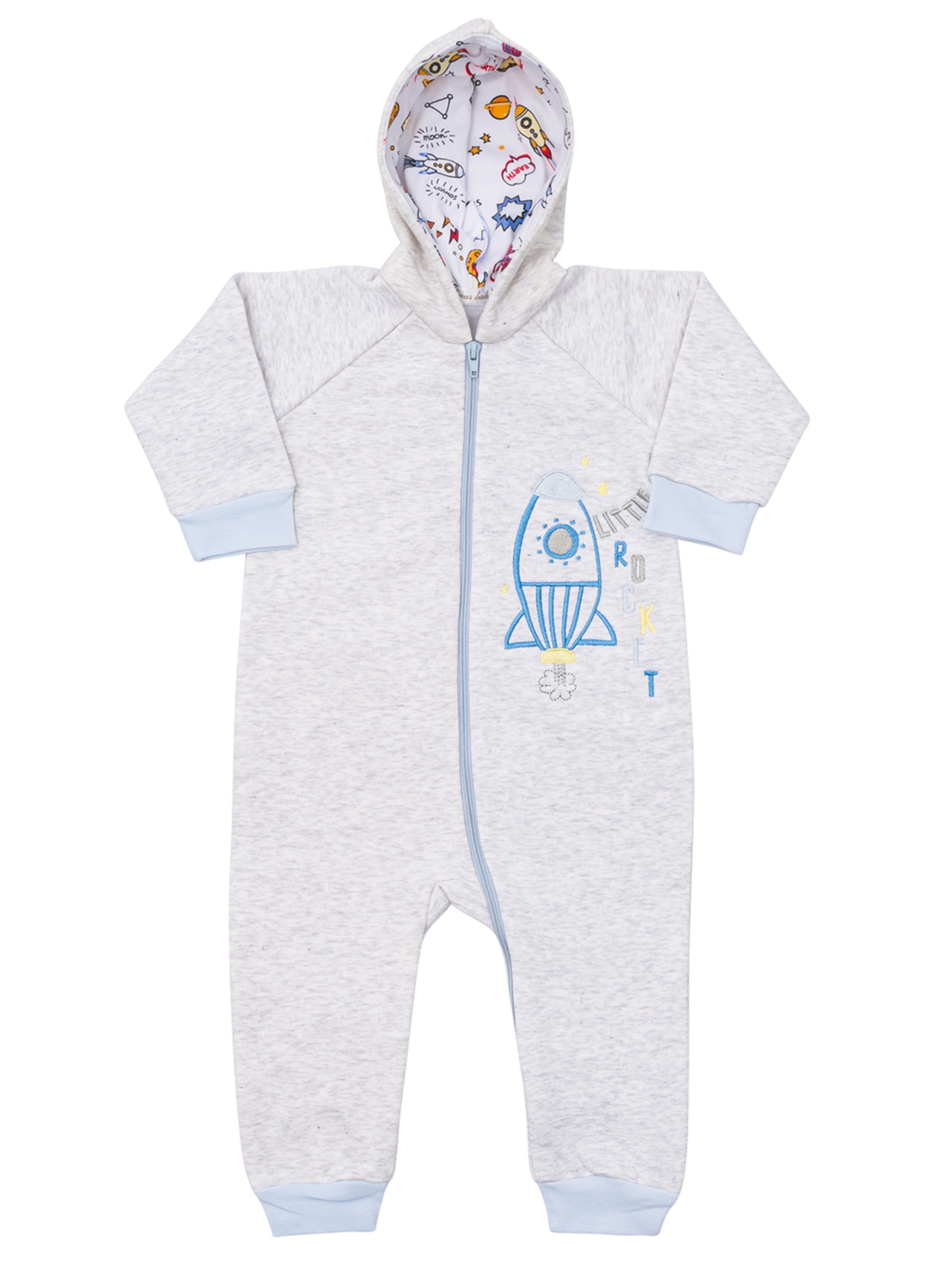 Комбинезон Linas baby 1158-1F-Серый_меланж - фото 11