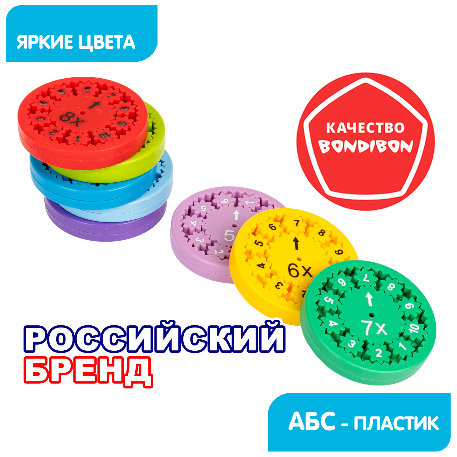 Настольная игра Bondibon МАТЕМАТИЧЕСКИЕ КОЛЁСИКИ - фото 8