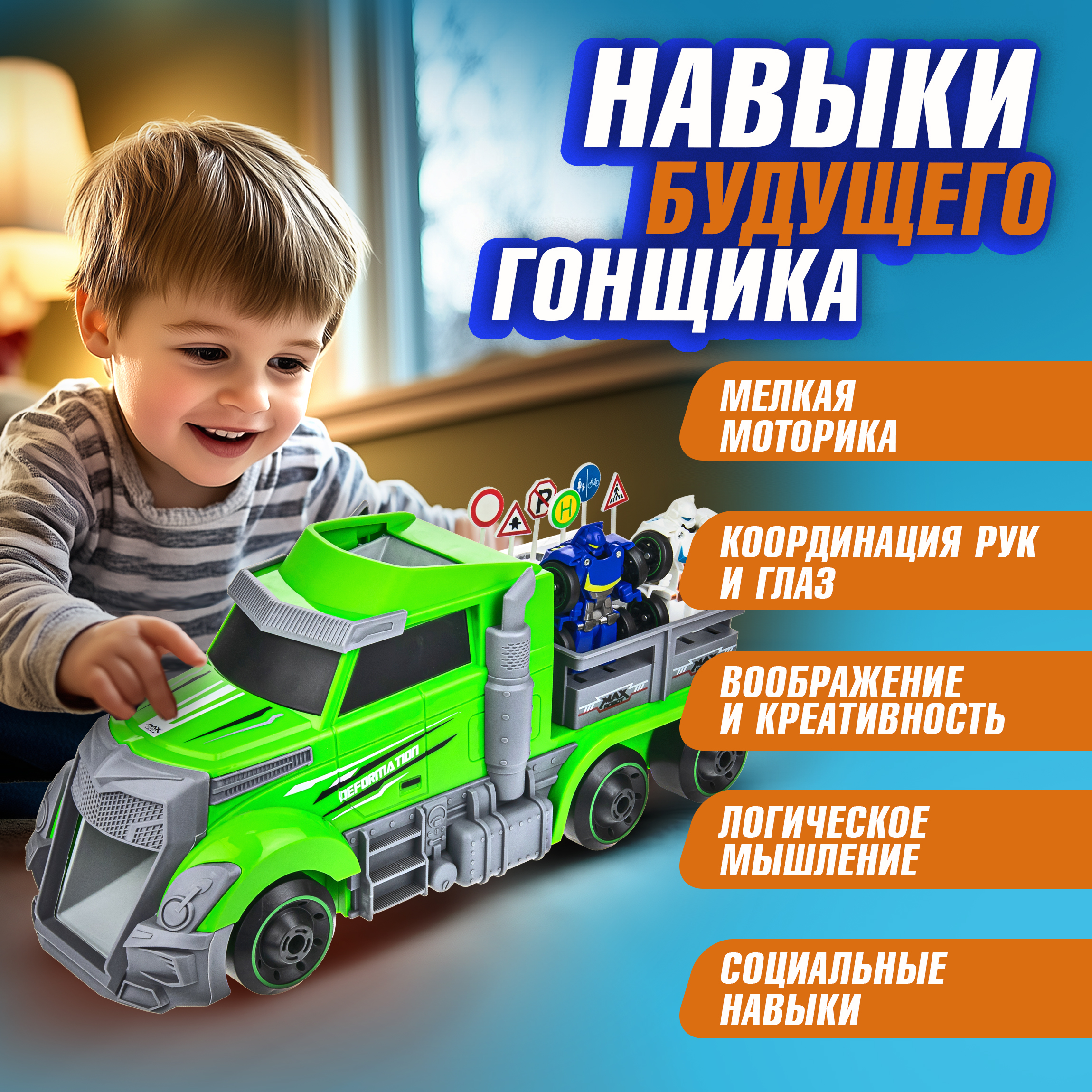 Игровой набор 1TOY Мой первый трансформер Т19438 - фото 6
