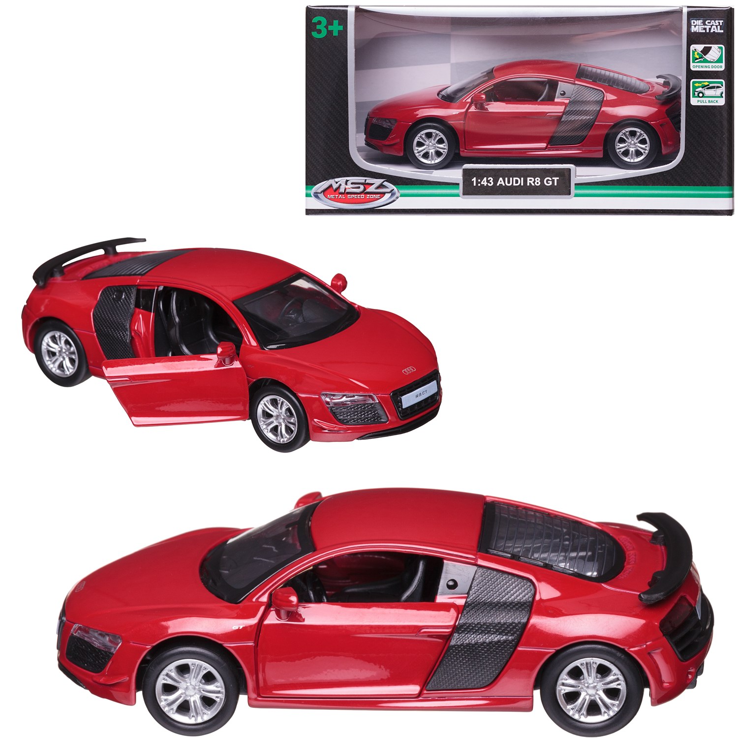 Автомобиль Abtoys Audi MSZ 1:43 WE-15956R - фото 1