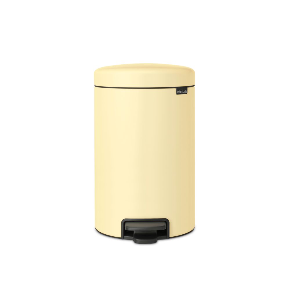 Бак мусорный Brabantia NewIcon с педалью ванильно-желтый 12л 233807 - фото 1