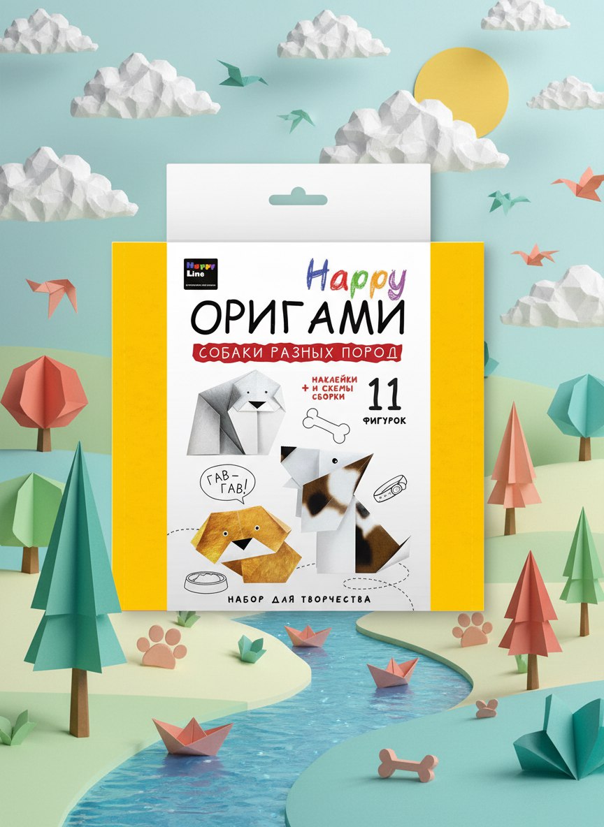 Набор для творчества HappyLine оригами Собаки - фото 1