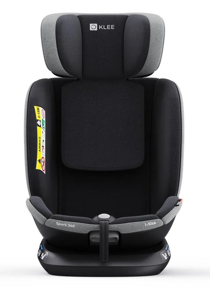 Автокресло KLEE Spark 360 i-Size Isofix 0+/1/2/3 (0-36 кг) серый - фото 5