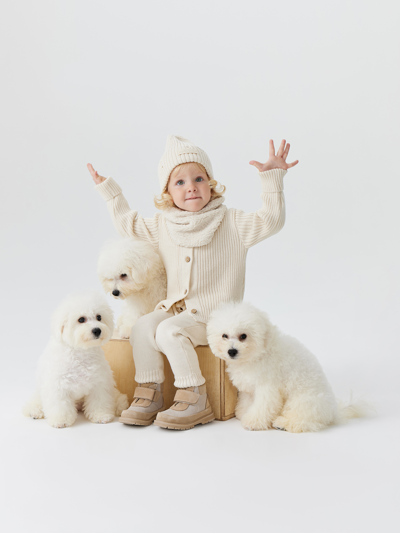 Кардиган и штаны Happy Baby 88552_milky - фото 15
