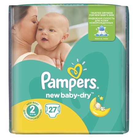 Подгузники Pampers New Baby-Dry 2 (3-6 кг) 27 шт.