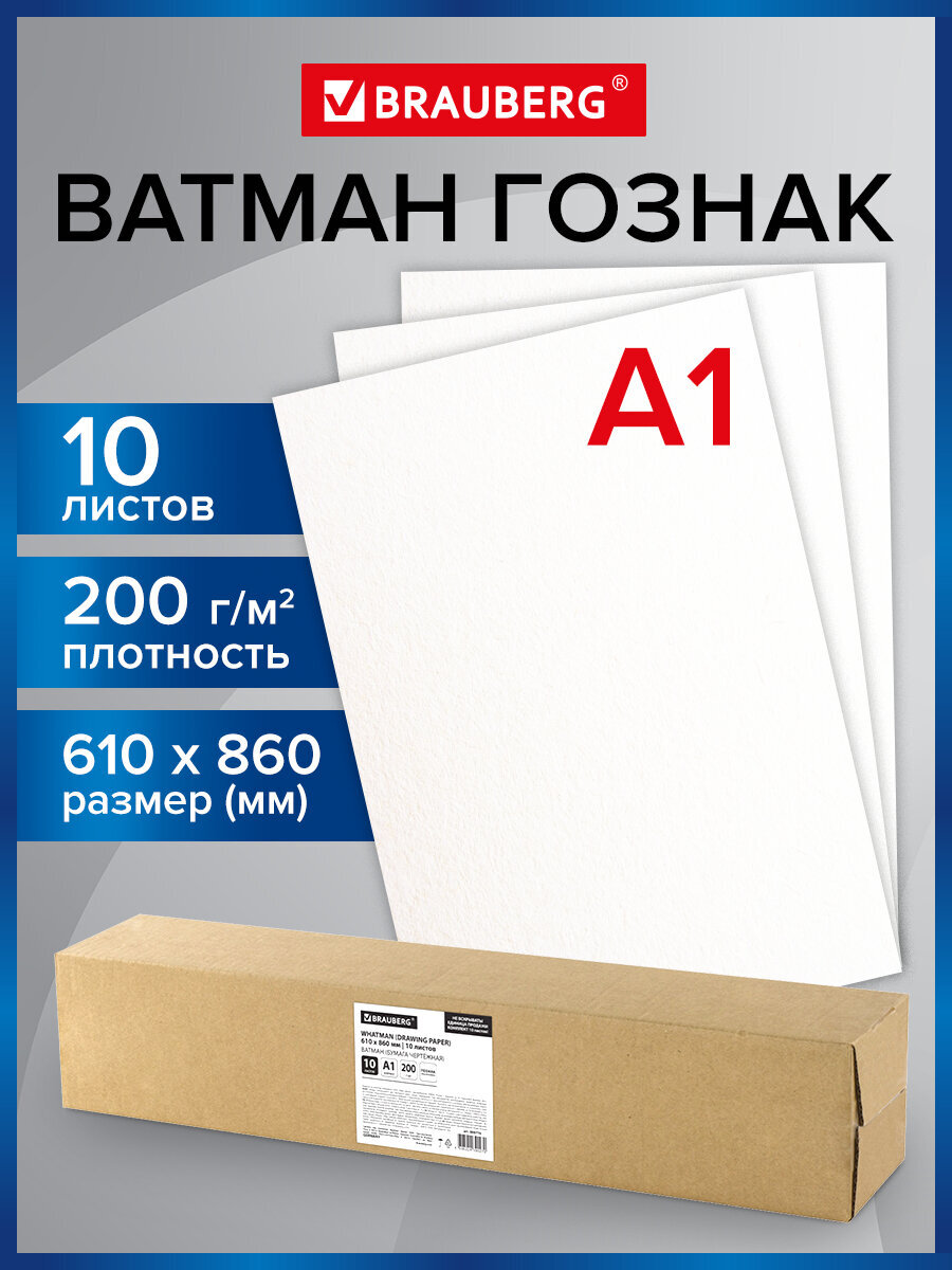 Ватман Brauberg 10 лист. - фото 1