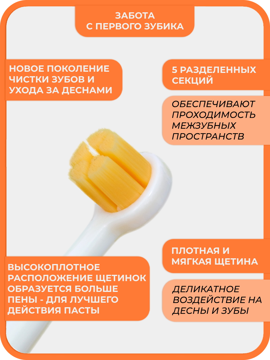 Зубная щетка классическая Чистый Зуб от 0 лет 1 шт. - фото 3