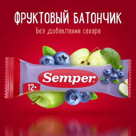 Фруктовый батончик Semper яблоко и черника 15 г