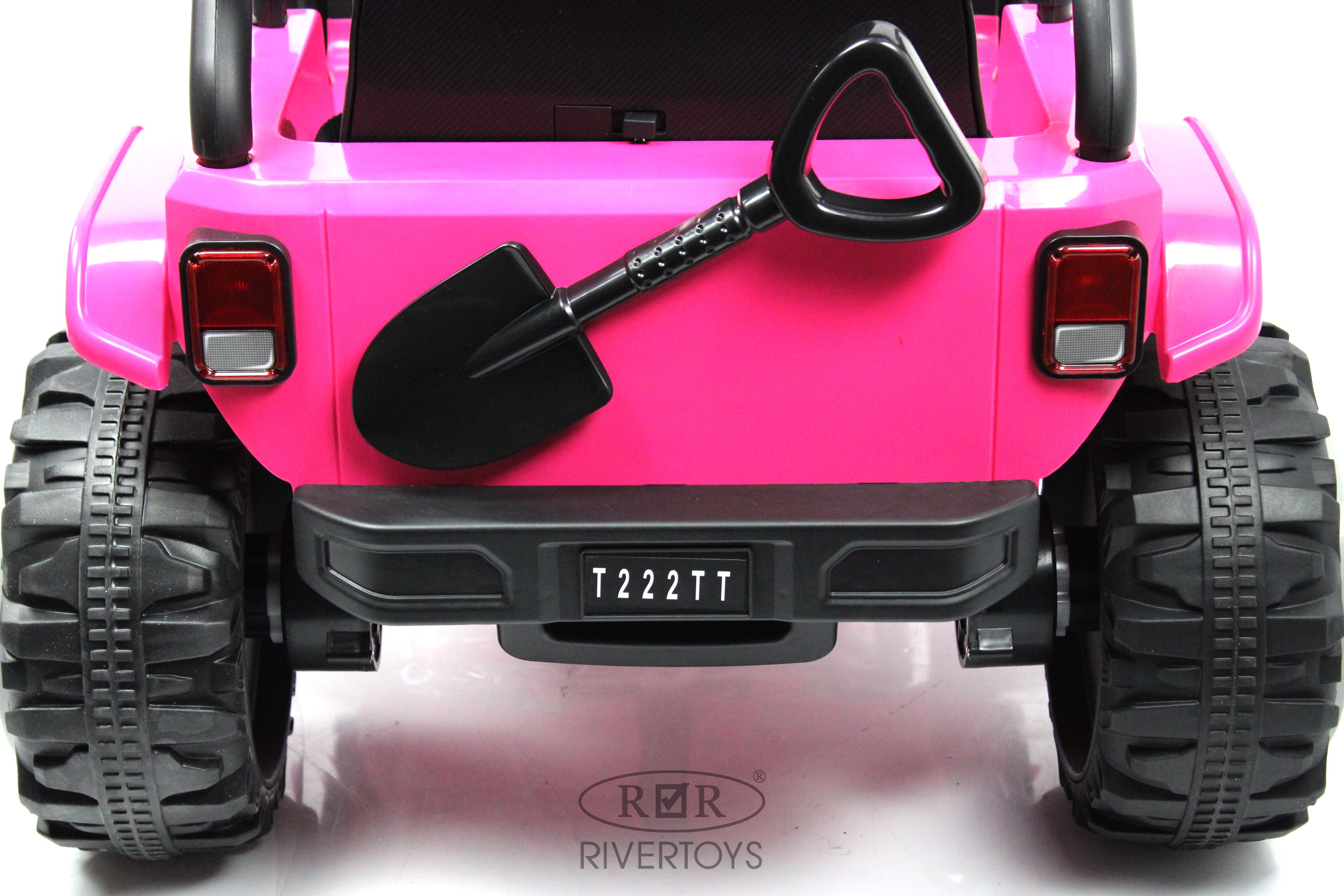 Электромобиль RIVERTOYS T222TT-4WD-PINK С пультом ДУ - фото 8