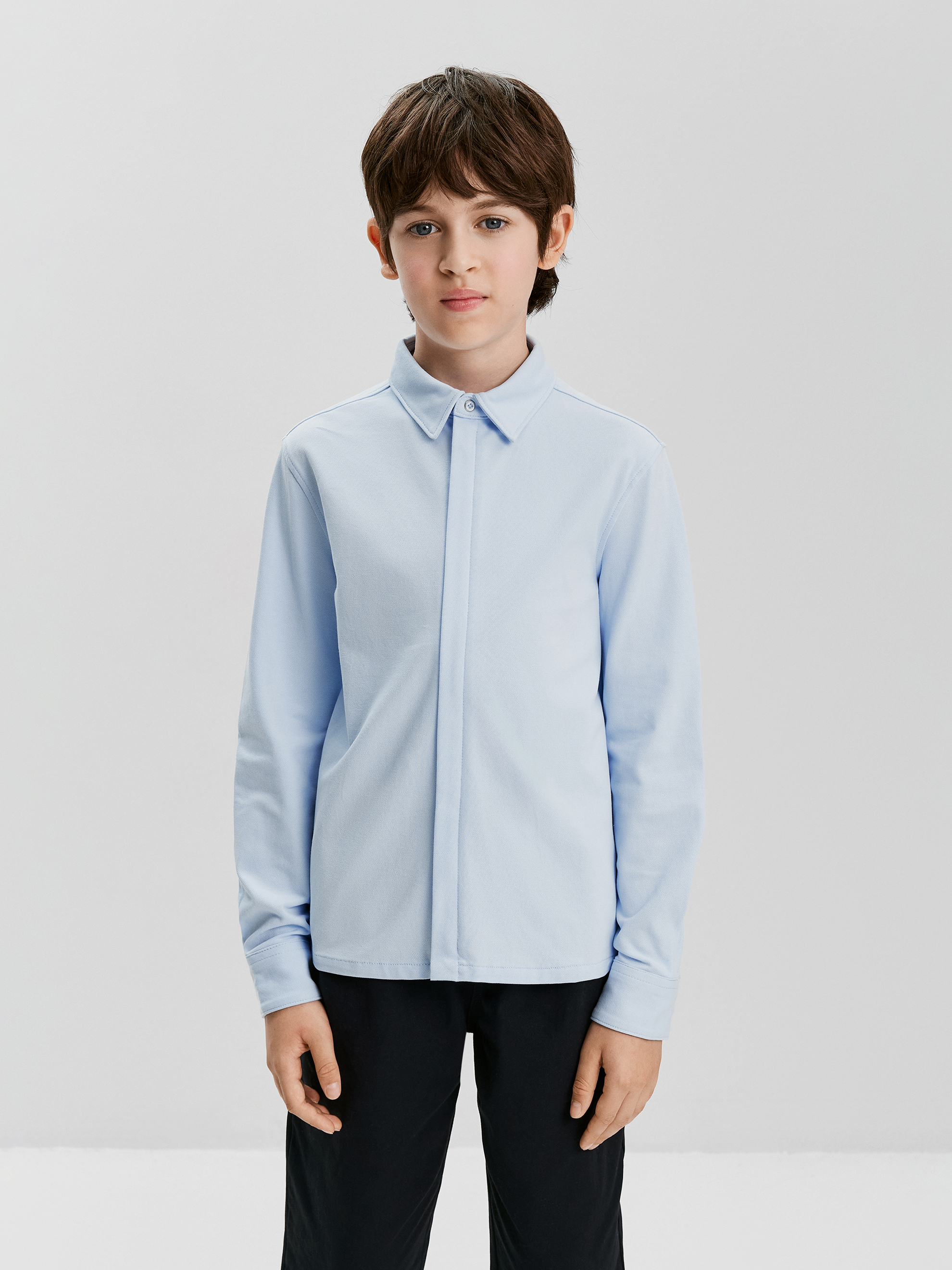 Изображение товара Детская голубая рубашка Acoola 164 с молнией и классическим воротником Изображение товара Детская голубая рубашка Acoola 164 с молнией и классическим воротником