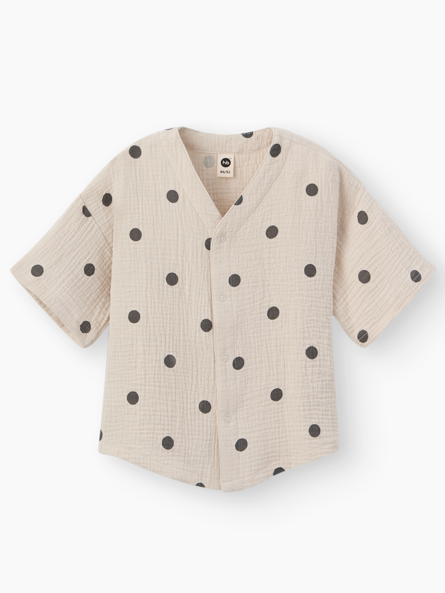 Рубашка Happy Baby 88130-1_beige with dots - фото 13