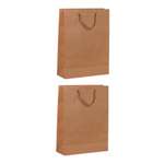 Пакет подарочный Mc Basir крафт без рисунка 37x28x10см 2 штуки