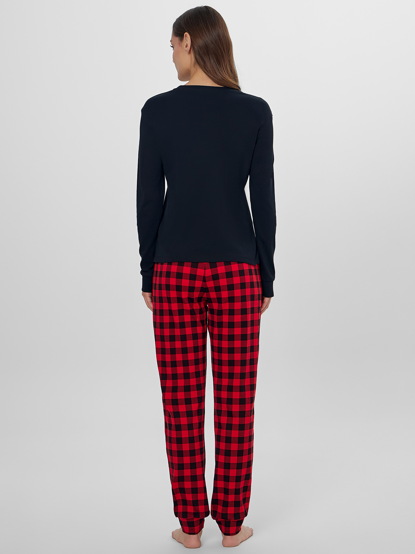 Пижама Mark Formelle (Марк Формэль) 592514/черный +черно -красная клетка - фото 2