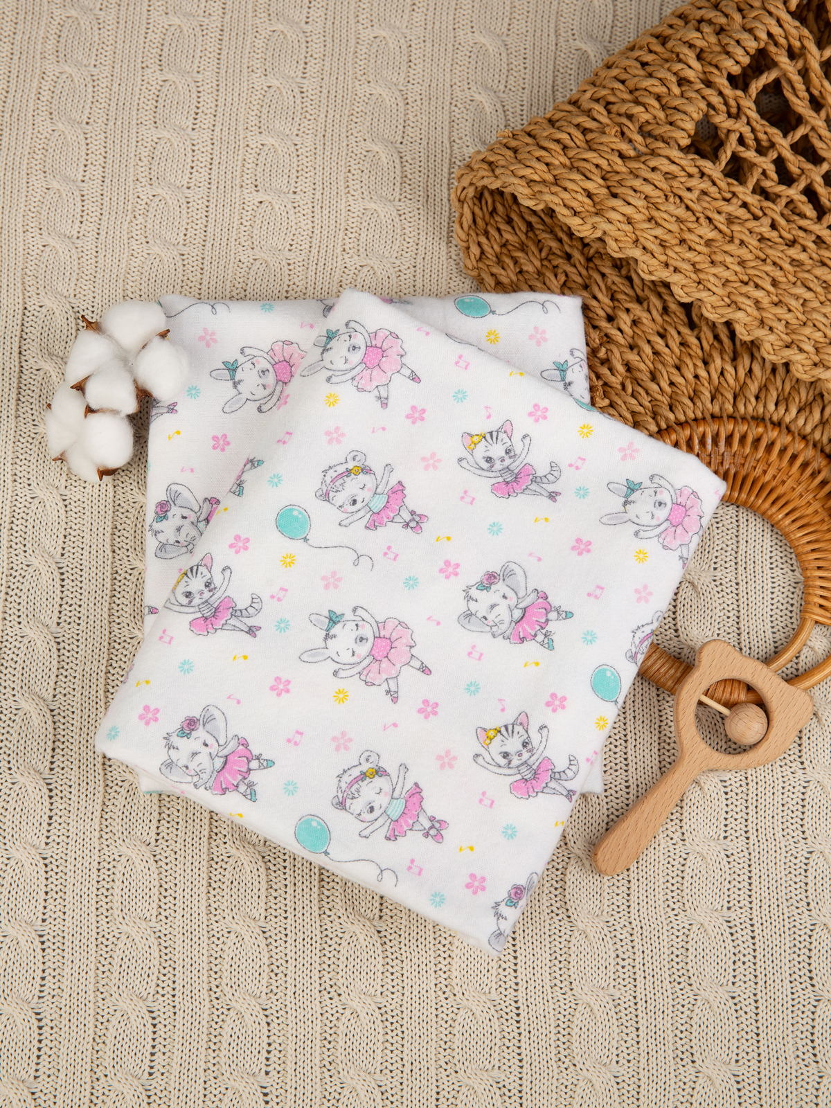 Пелёнка Чудо-Чадо фланель 90х120 см 2 шт. - фото 8