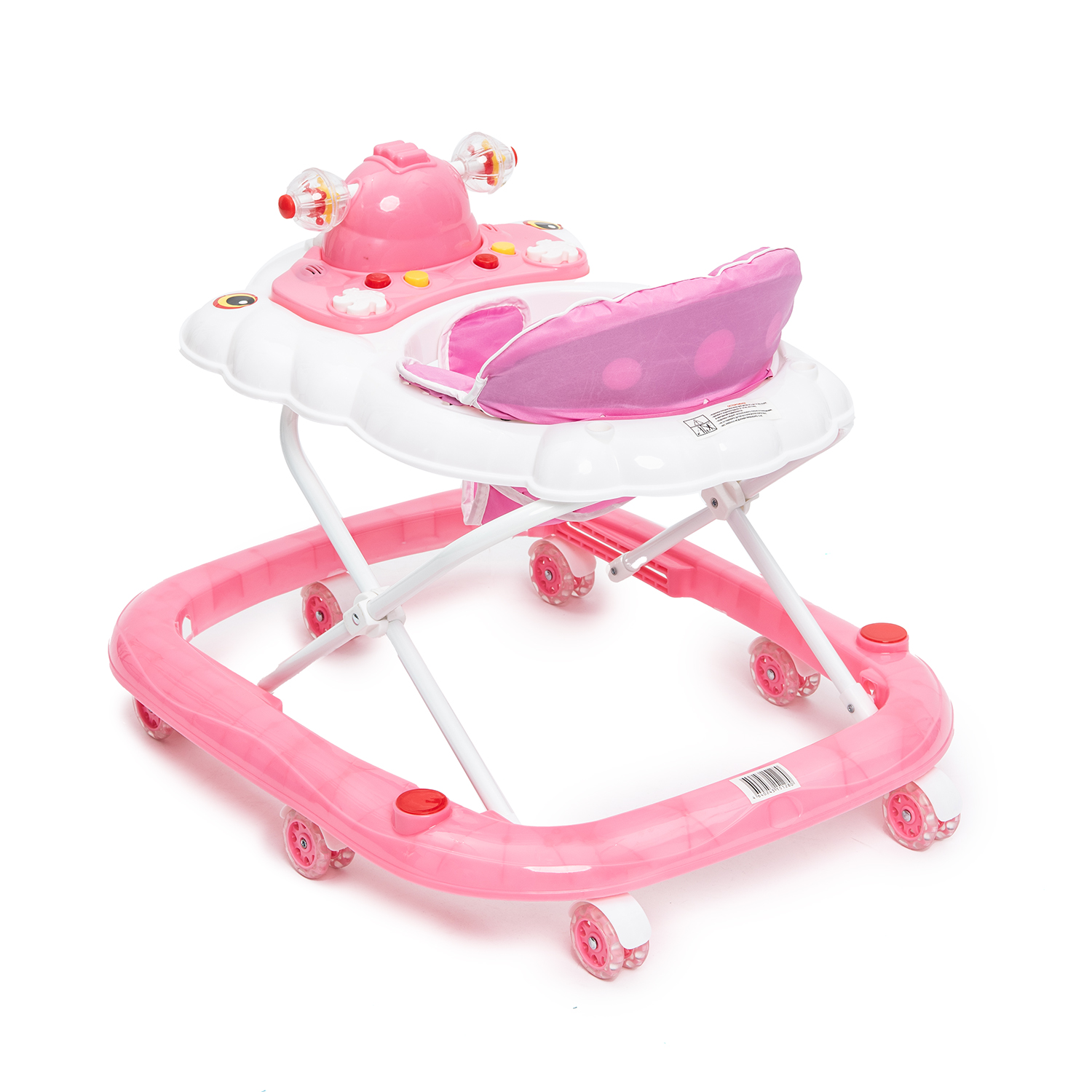 Ходунки BabyGo Duck New розовый - фото 8