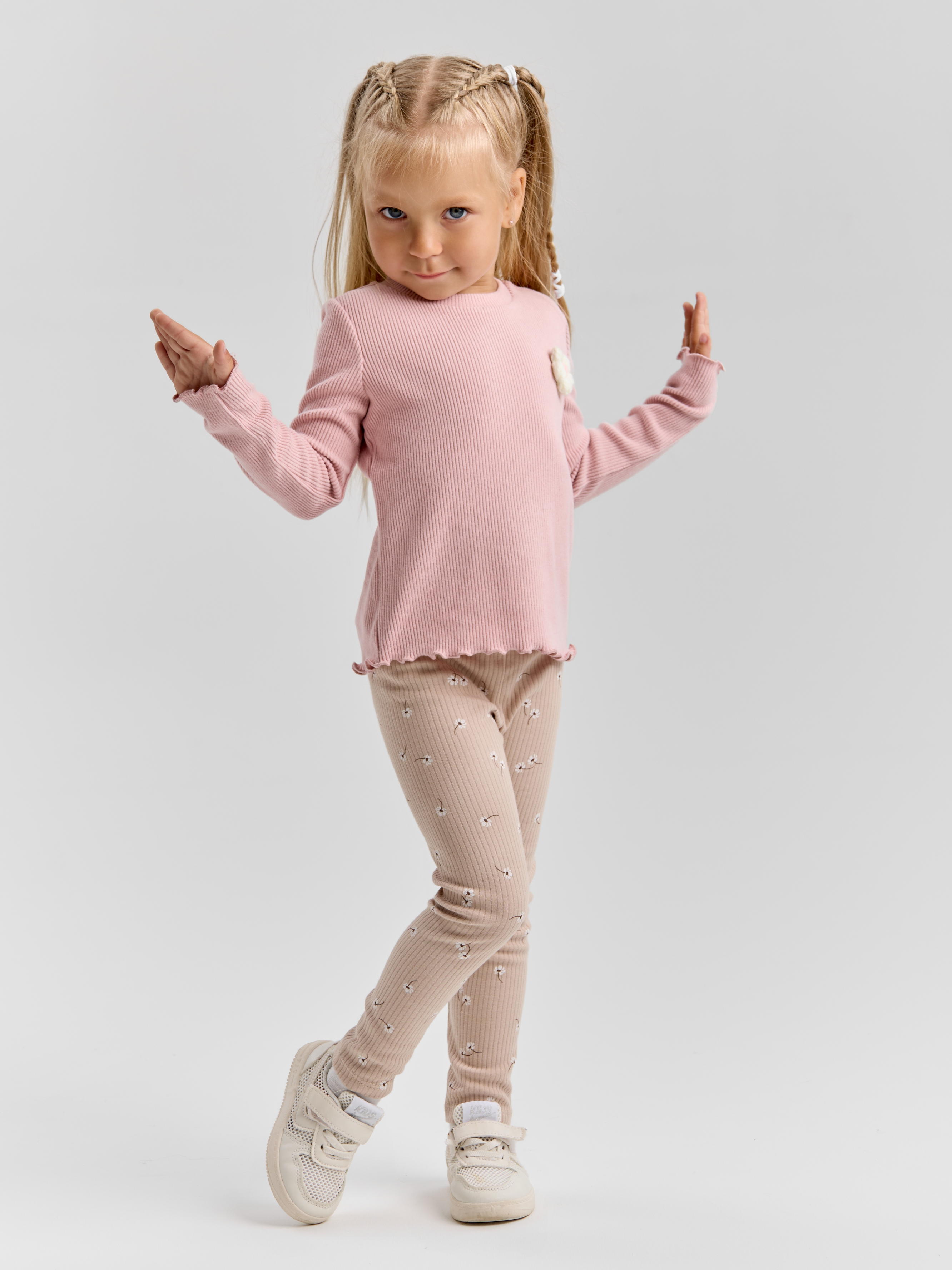 Леггинсы LEVA легинсы для девочки_кофе_нефрит - фото 5