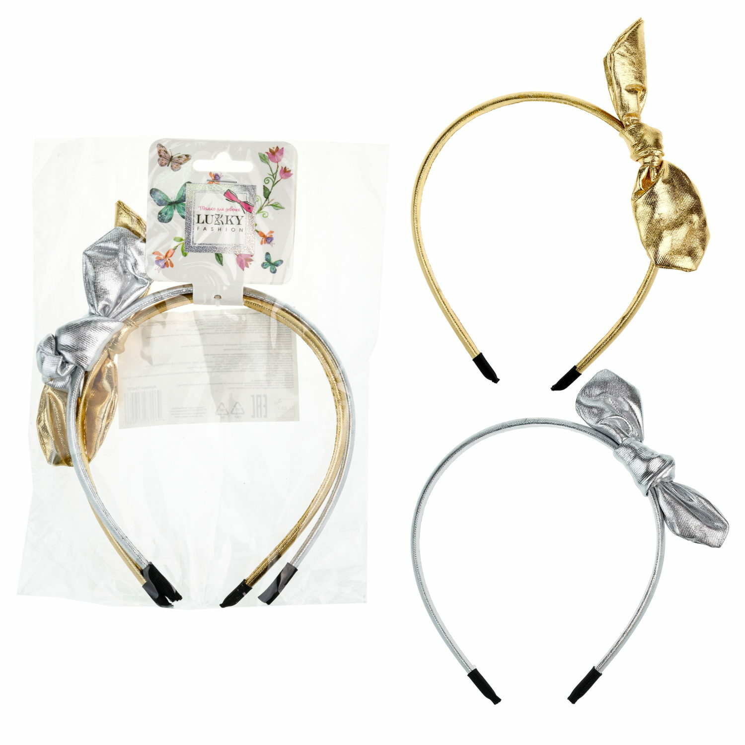 Ободок LUKKY Бант 2 шт. Т24077 - фото 5