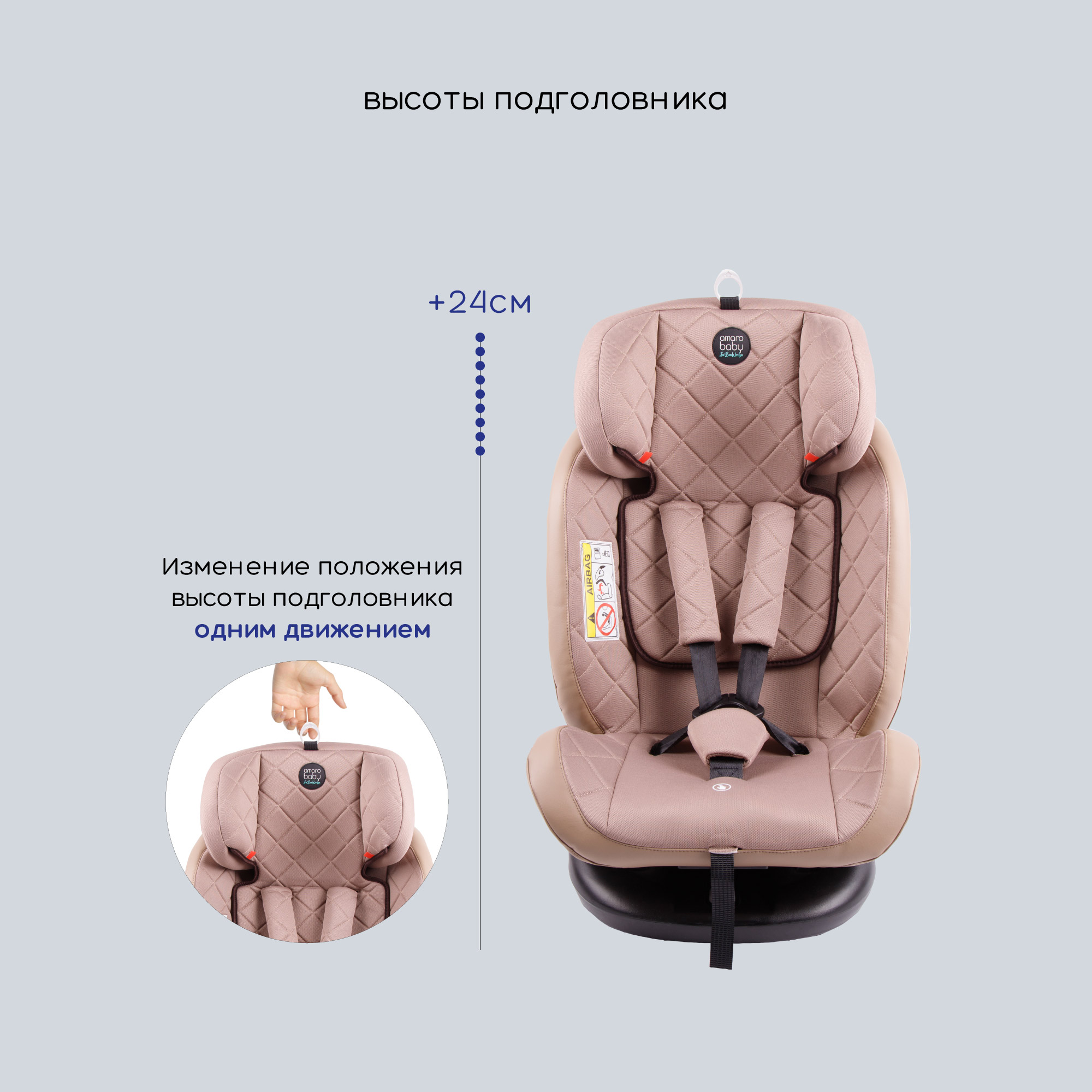 Автокресло Amarobaby Brilliant Isofix 0+/1/2/3 (0-36 кг) - фото 2