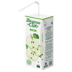 Напиток Вкусно Сок сокосодержащий Яблочный 0.2л