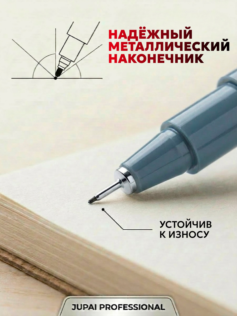 Ручка капиллярная Jupai 3 шт. - фото 7