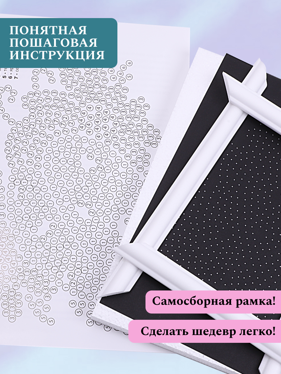 Картина из страз Волшебная мастерская Божья коровка - фото 5