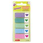Закладки клейкие Юнландия бумажные Сердечки 45*15мм 125шт (5 цветов*25л) 111360