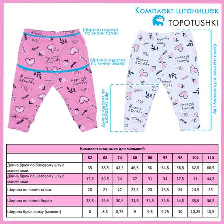Брюки 2 шт TOPOTUSHKI