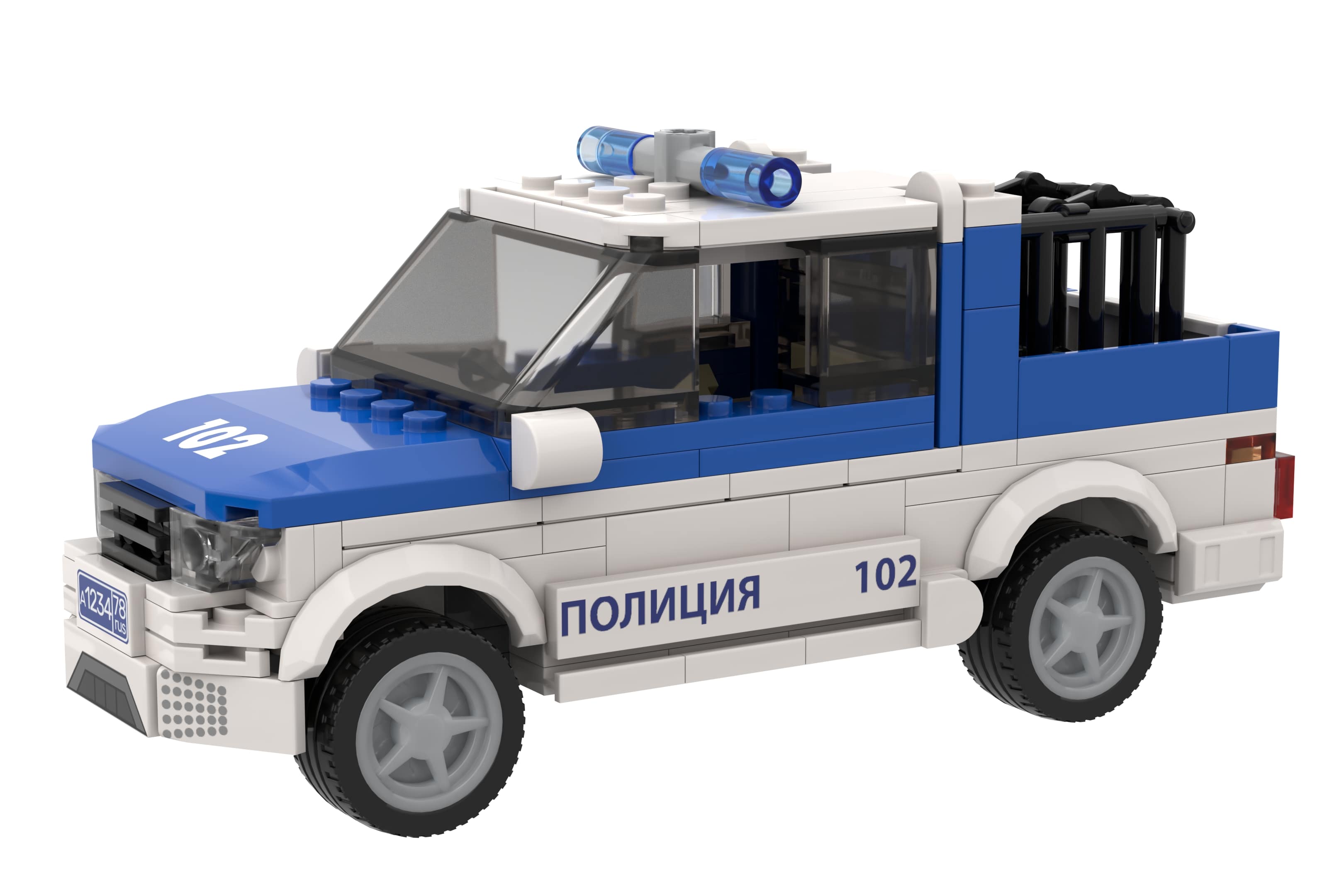 Конструктор brick labs Полицейский автомобиль 272 дет. - фото 2