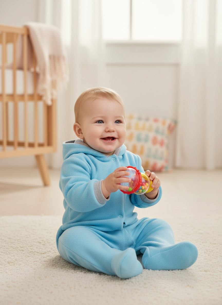 Изображение товара Комбинезон для мальчика Утенок 68, флисовый, утепленный, капюшон