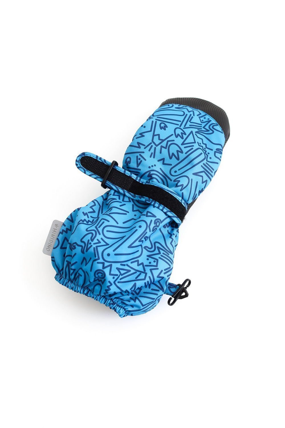 Краги MINIDINO А-РУК-003Краги зима принт Дудл лазурь/черный Е2 - фото 4