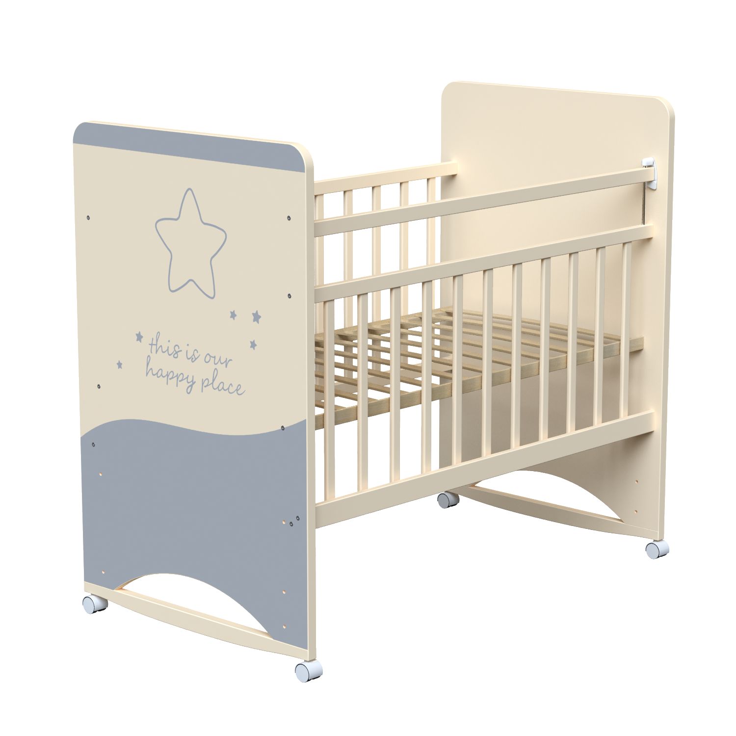 Изображение товара Детская кроватка ВДК слоновая кость трансформируемая 0-3 года