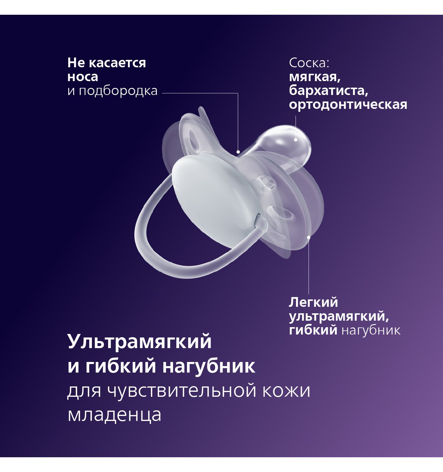 Пустышка Philips Avent силикон ортодонтическая от 0 мес. 2 шт. - фото 6