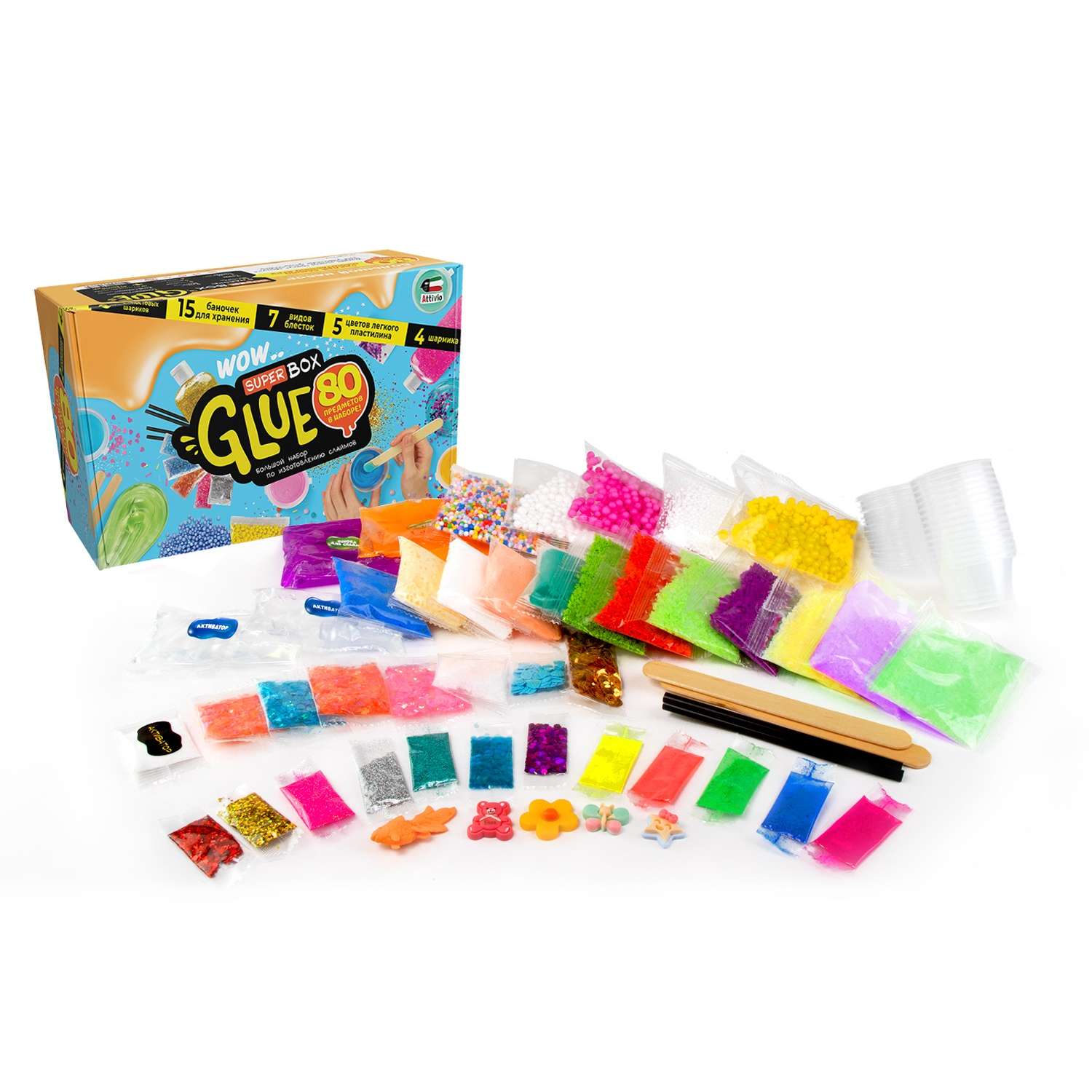 Набор для создания слайма Attivio Super Box Glue - фото 17