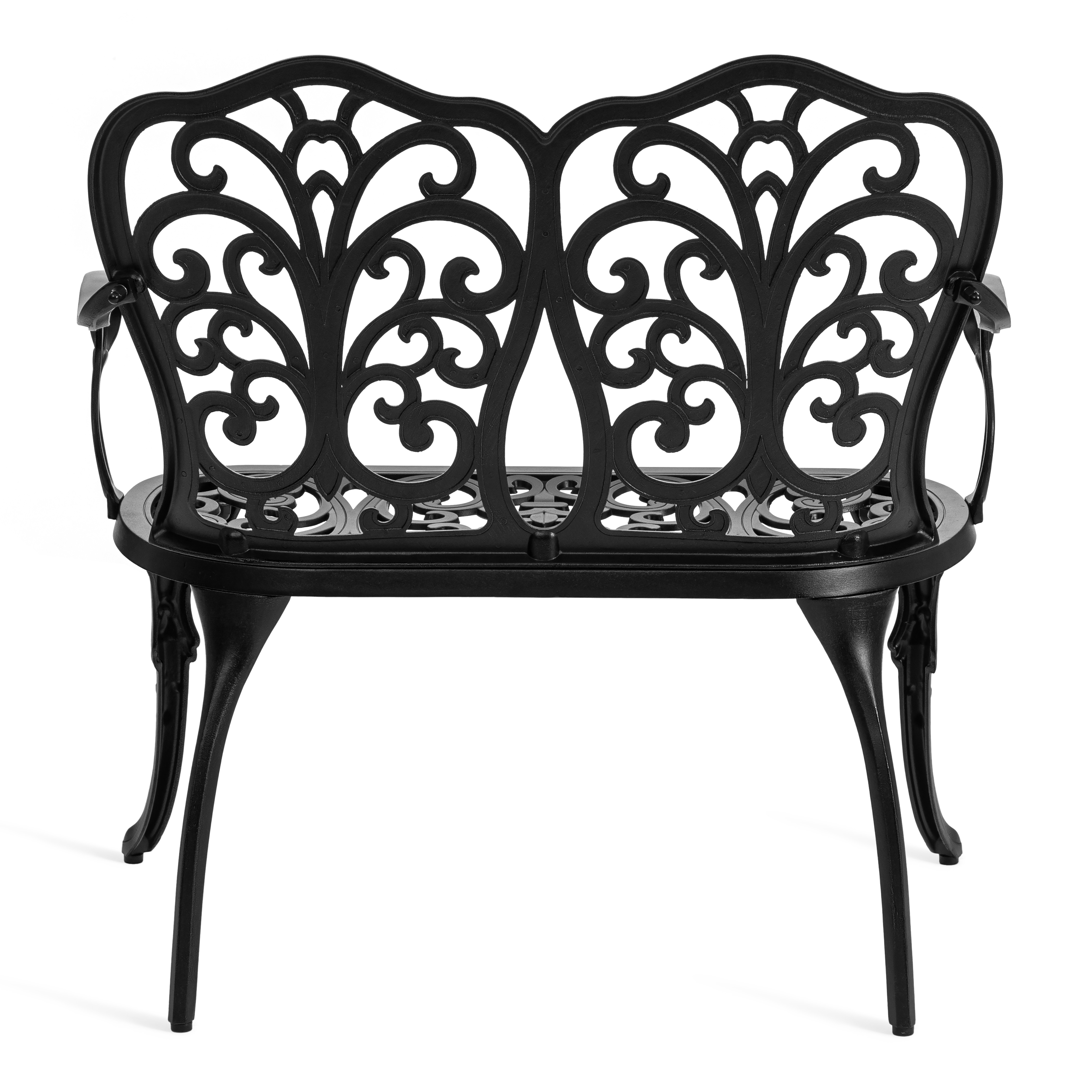 Садовая скамья TETCHAIR Симфония алюминий черный - фото 5