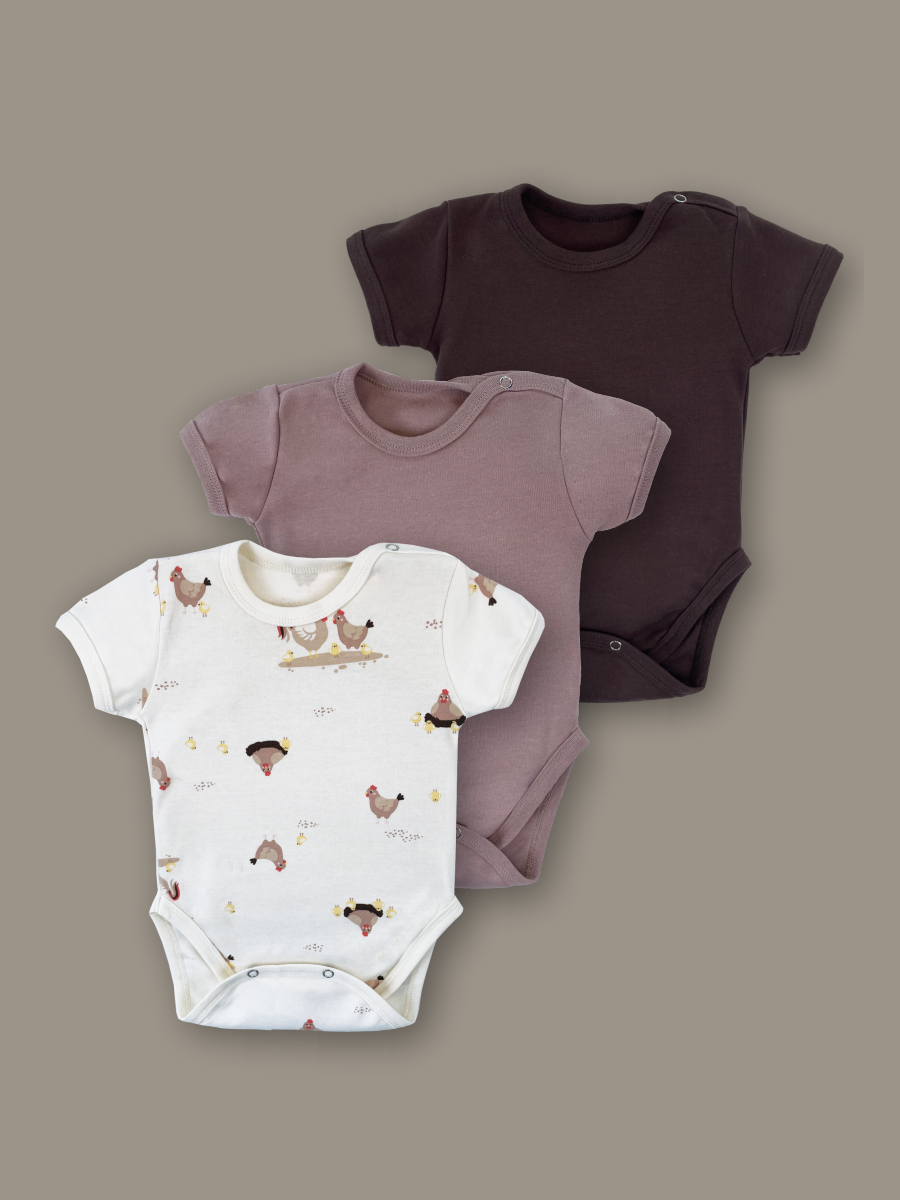 Боди 3 шт ШВЕЙНЫЕ ИСТОРИИ бодикурочки_кор - фото 1