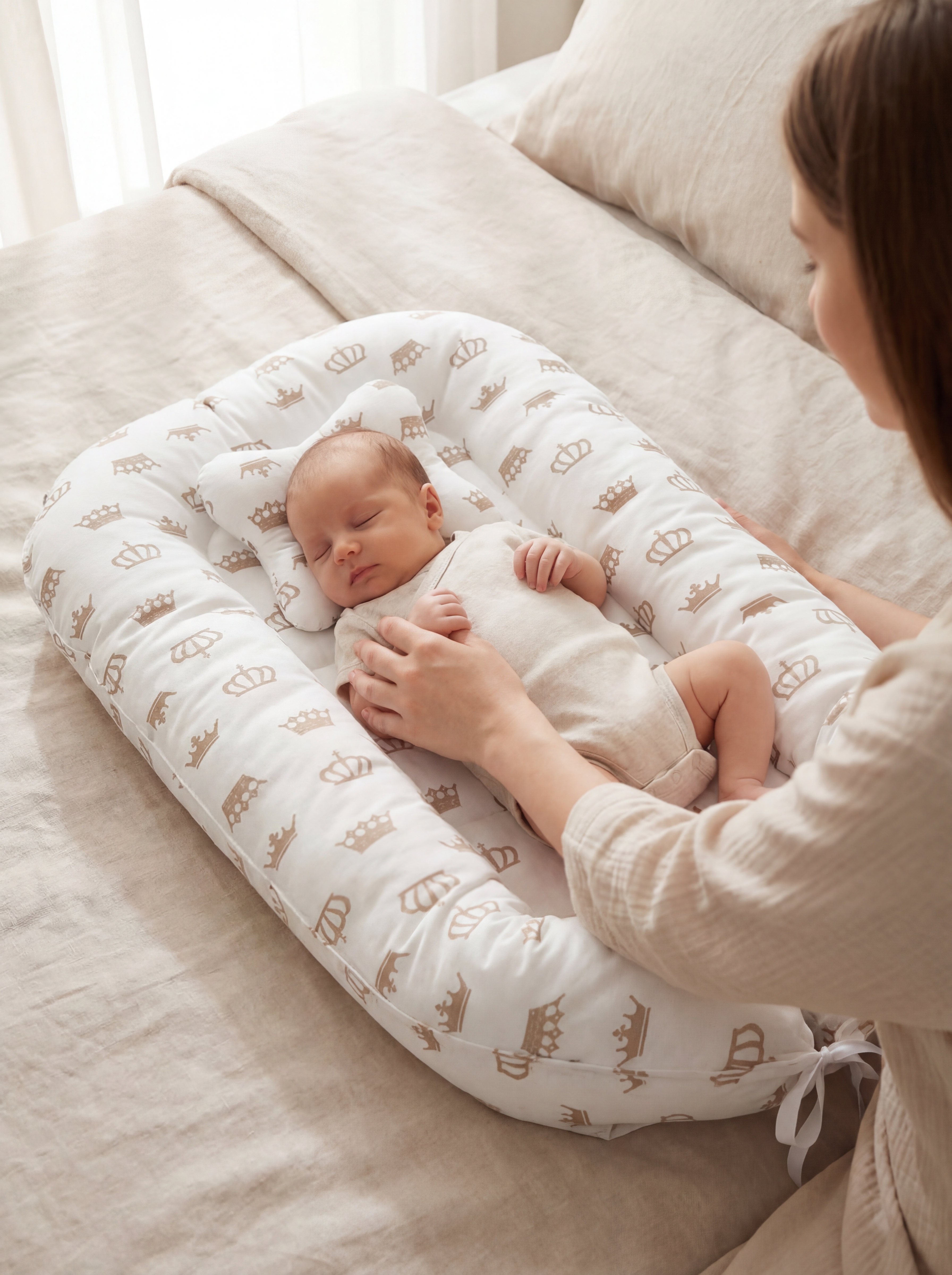 Матрас гнездышко KUZA Белые короны 50х90 - фото 6