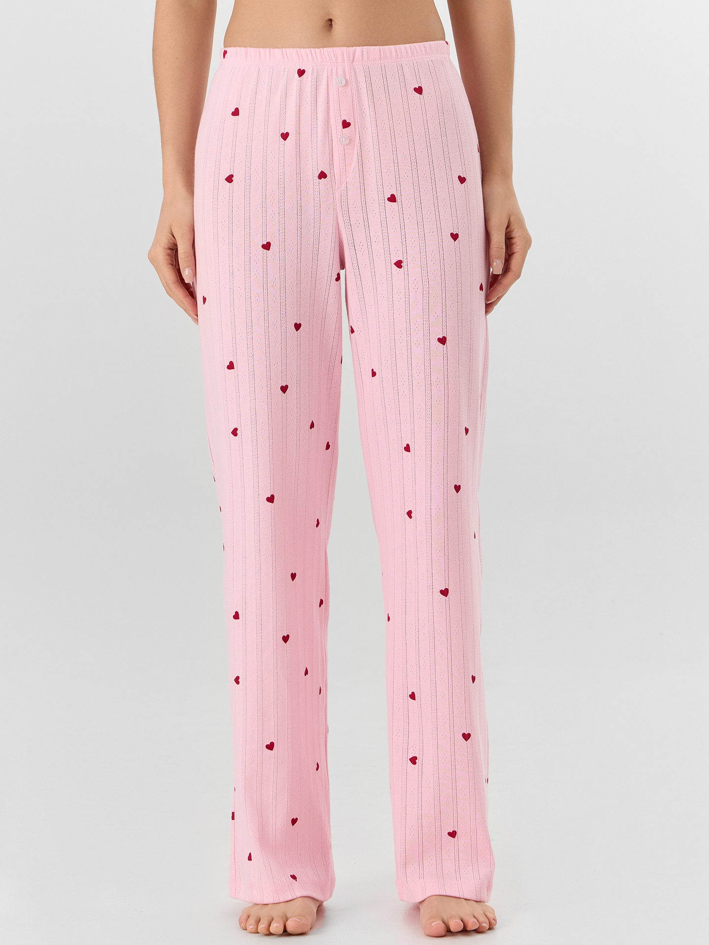 Брюки Mark Formelle (Марк Формэль) 532252/сердечки на розовом - фото 1