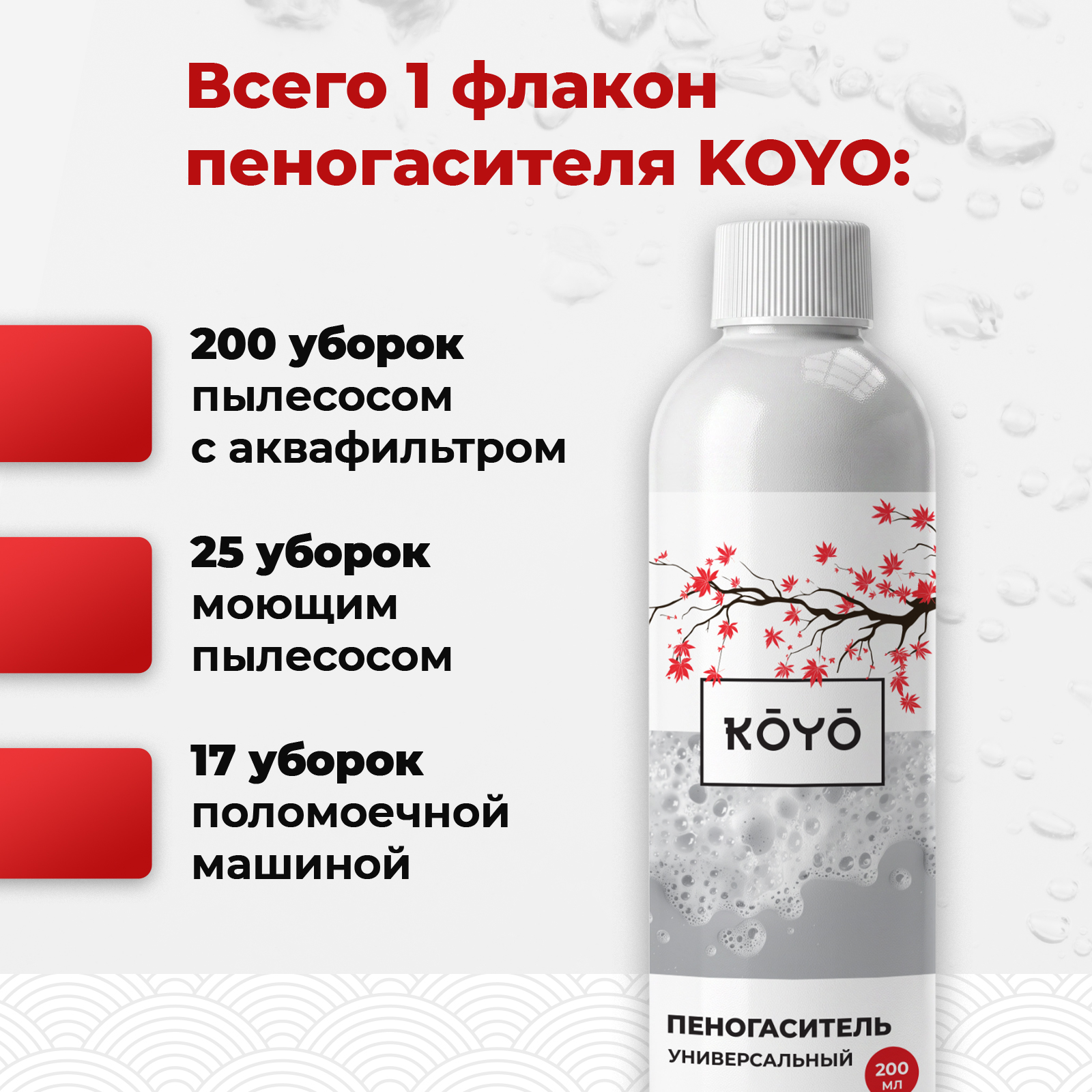 Средство для бытовой техники KOYO Пеногаситель 200 мл для пылесосов - фото 5