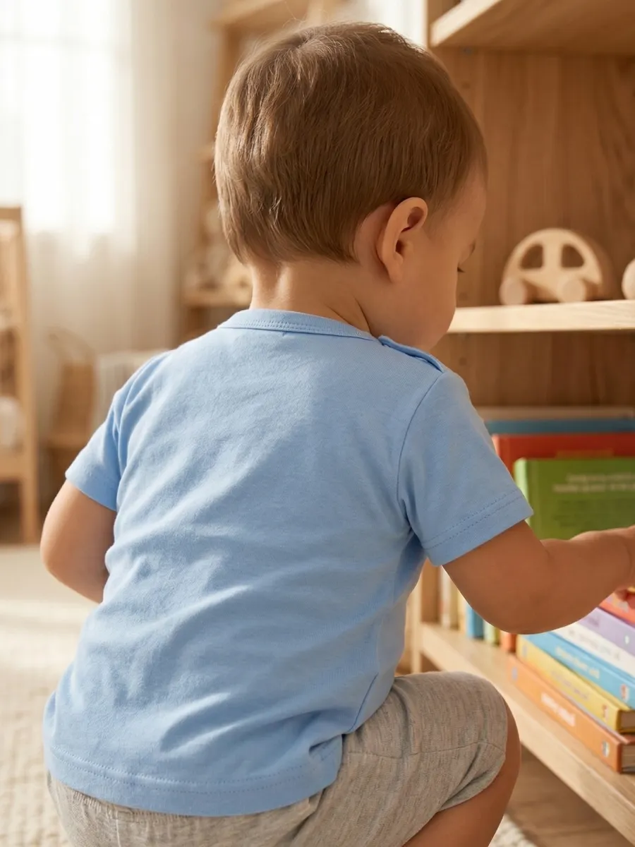 Футболка 3 шт Супер Пупс нбр/3пр/футб/синийветочкилисточки - фото 9