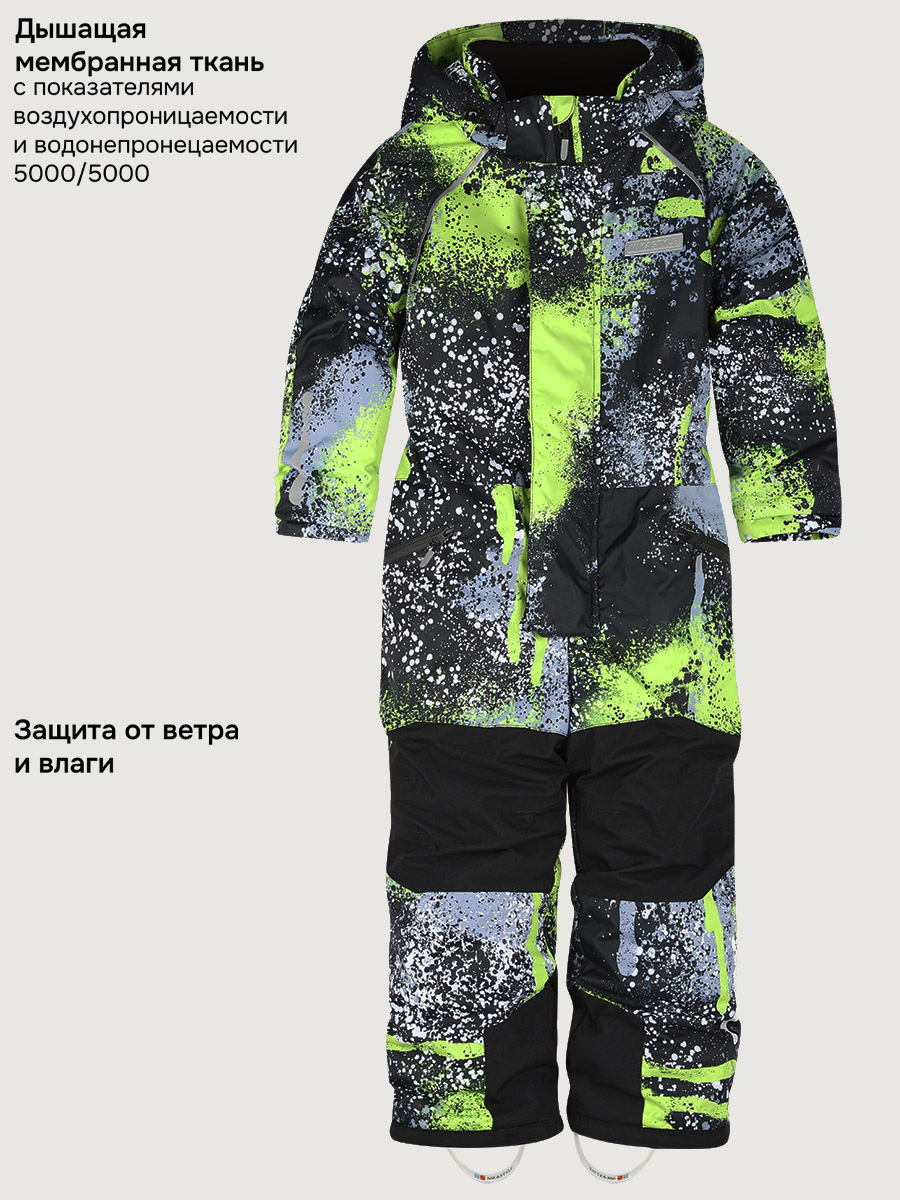 Комбинезон NIKASTYLE Комбинезон 8з4525 салат/черный - фото 3