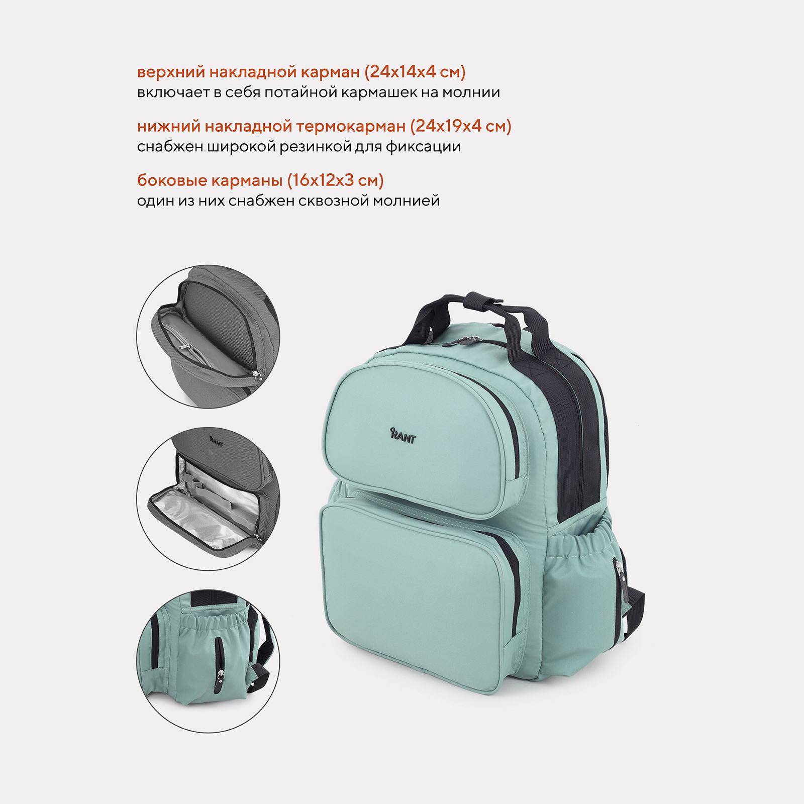Рюкзак Rant Paxton зеленый - фото 3
