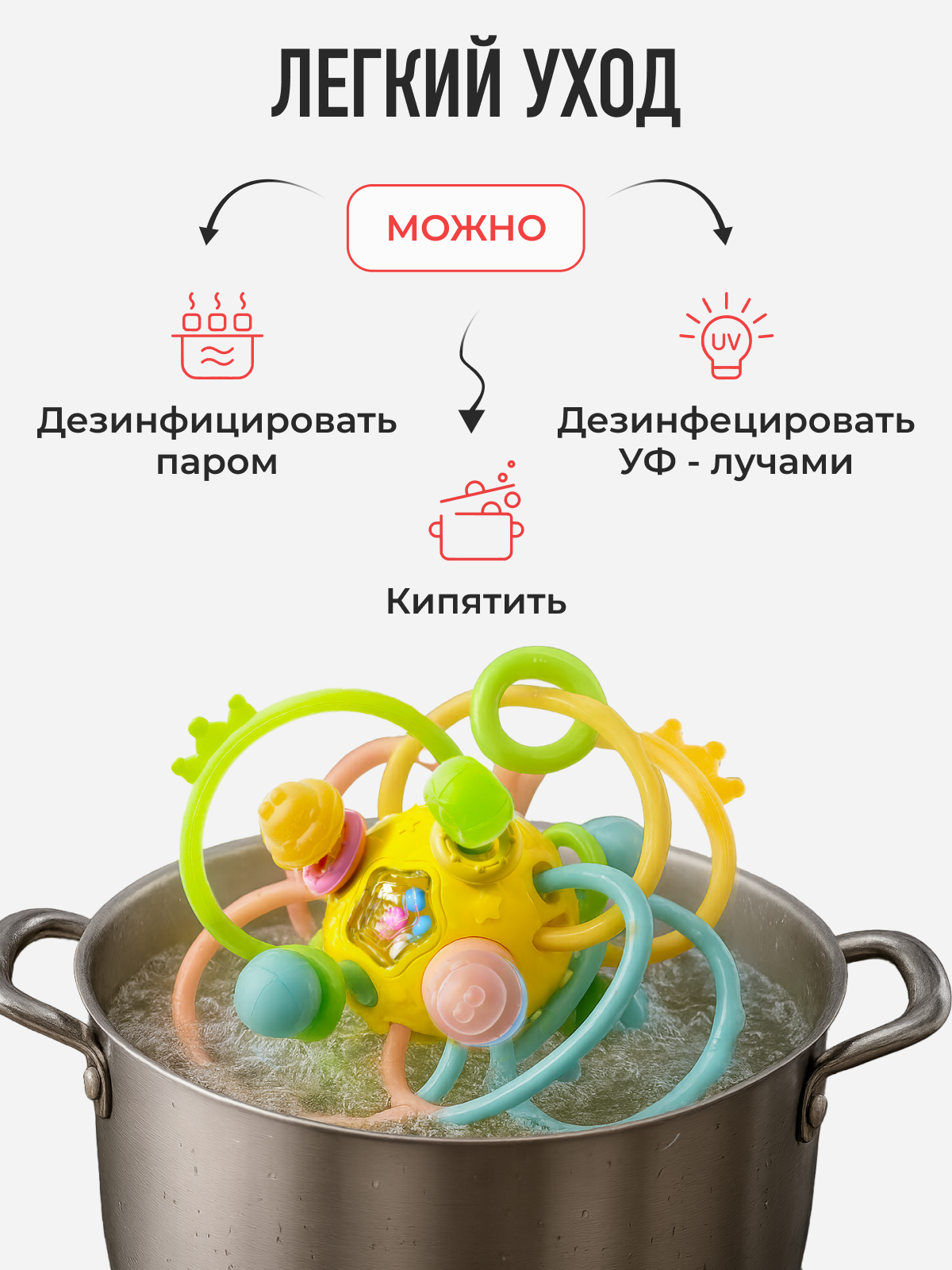 Прорезыватель Mamagoods Сфера жёлтая - фото 9