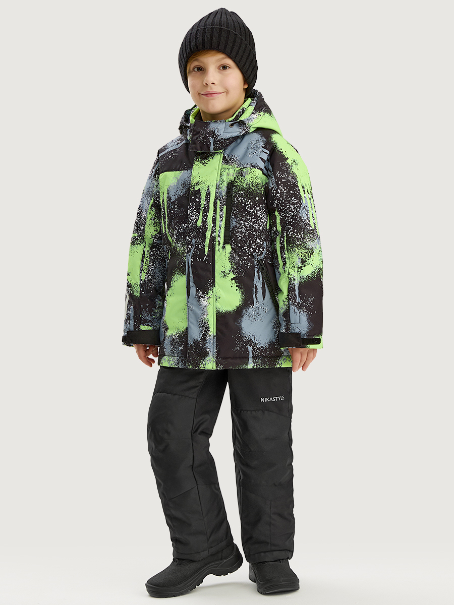 Костюм NIKASTYLE 7з1725 салат/черный - фото 1