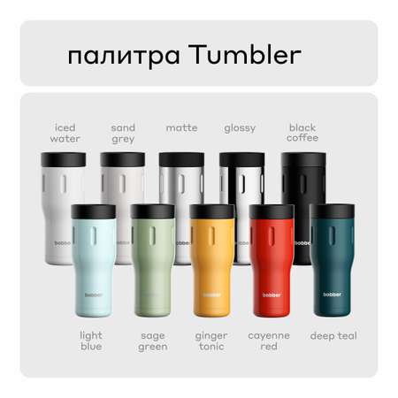 Термокружка 500 мл для напитков Bobber Tumbler 500 зеленый