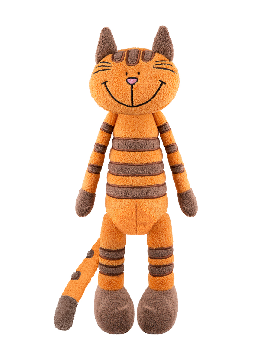 Мягкая игрушка Maxitoys Кот полосатик рыжий 33 см - фото 1